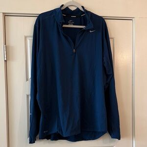Nike Navy Dri-FIT Long Sleeve Top